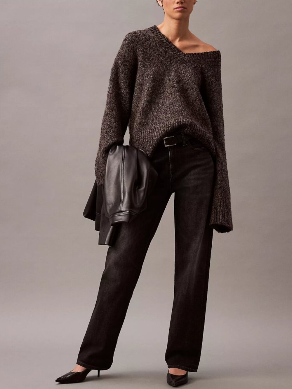 NWT Calvin Klein Studio Melange Sweater Size M